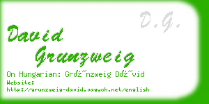 david grunzweig business card